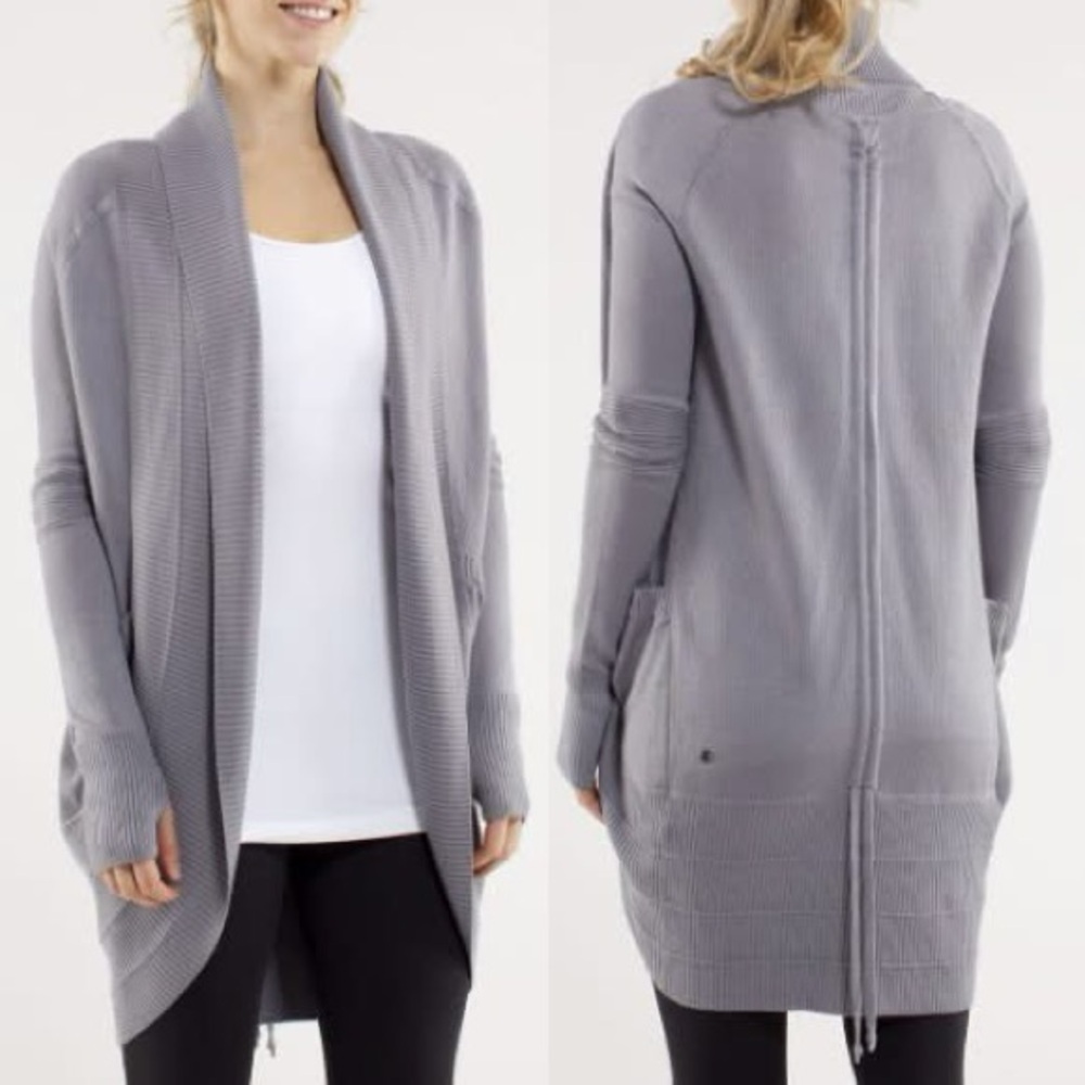 Lululemon Transformation Wrap Sweater Gray Size 2